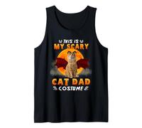Hombre This Is My Scary Cat Dad Costume Halloween Tabby Cat Camiseta sin Mangas