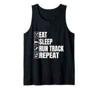 Hombre Track Athletics Eat Sleep Run Track And Field Camiseta sin Mangas