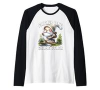 Hombre Trail Runner Papa Gnome For Fathers Day Funny Dad Saying Camiseta Manga Raglan