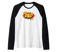 Hombre Trendy Apparel Father's Day Best Dad Ever como Book Style Camiseta Manga Raglan