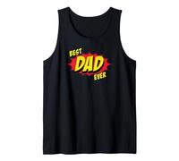 Hombre Trendy Apparel Father's Day Best Dad Ever como Book Style Camiseta sin Mangas