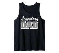 Hombre Trendy Apparel Father's Day Legendary Dad Large Bold Text Camiseta sin Mangas