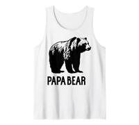 Hombre Trendy Apparel Father's Day Papa Bear Grizzly Bear Camiseta sin Mangas