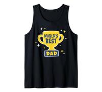 Hombre Trendy Apparel Father's Day World'S Best Dad Gold Trophy Camiseta sin Mangas
