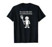Hombre Triste con un Tenedor en un Mundo de Sopa Divertido Camiseta