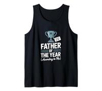 Hombre Trofeo Padre del año según mí Camiseta sin Mangas