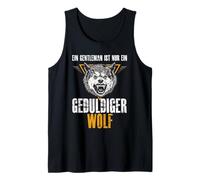 Hombre Un Caballero es Solo un Lobo Paciente. Camiseta sin Mangas