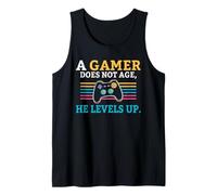 Hombre Un Gamer no envejece Sube de Nivel lujuria Gaming Camiseta sin Mangas
