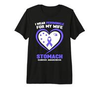 Hombre Uso bígaro para la Conciencia del cáncer de estómago de mi Esposa Camiseta Premium