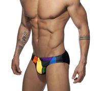 Hombre Verano Deportes Colorido Ajuste Playa Pantalones Cortos triángulo Moda Sexy natación Troncos (Black, M) #116