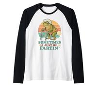 Hombre Viejo Mujer Cumpleaños Gag A Veces Solo Ser Farting Frog Camiseta Manga Raglan