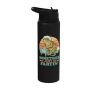 Hombre Viejo Mujer Cumpleaños Gag A veces Solo Ser Farting Frog Stainless Steel Insulated Water Bottle