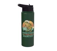 Hombre Viejo Mujer Cumpleaños Gag A veces Solo Ser Farting Frog Stainless Steel Insulated Water Bottle