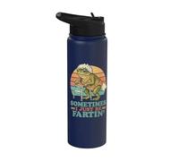 Hombre Viejo Mujer Cumpleaños Gag A veces Solo Ser Farting Frog Stainless Steel Insulated Water Bottle