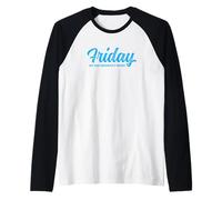 Hombre Viernes Mi Segundo Favorito F Palabra Divertida Cita sarcástica Diciendo Camiseta Manga Raglan