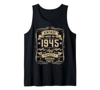Hombre Vintage 1945 80 Years Old Gifts for Men 80yr 80th Birthday Camiseta sin Mangas