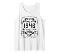 Hombre Vintage 1946 80yr 80th Birthday Gifts for Men 80 Years Old Camiseta sin Mangas
