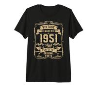 Hombre Vintage 1951 75yr 75th Birthday Gifts for Men 75 Years Old Camiseta Premium