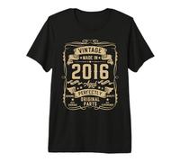 Hombre Vintage 2016 10yr 10th Birthday Gifts Boys Girls 10 Year Old Camiseta Premium