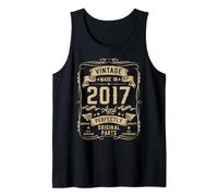 Hombre Vintage 2017 8yr 8th Birthday Gifts Boys Girls 8 Year Old Camiseta sin Mangas