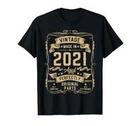 Hombre Vintage 2021 5yr 5th Birthday Gifts Boys Girls 5 Year Old Camiseta gráfica económica