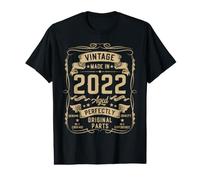 Hombre Vintage 2022 4yr 4th Birthday Gifts Boys Girls 4 Year Old Camiseta gráfica económica