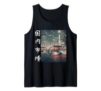 Hombre Vintage Distress JDM Drift Race Cars Tokio Street Racing Art Camiseta sin Mangas