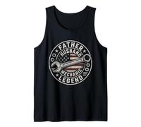 Hombre Vintage Padre Marido Mecánico Leyenda Mecánica Llave Amante Camiseta sin Mangas