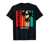 Hombre Vintage Retro Vallejo CA Turístico Nativo California State Camiseta