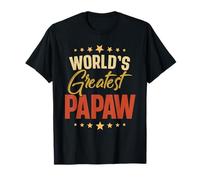 Hombre Vintage World's Greatest Papaw Dad Grandpa Día del Padre Camiseta
