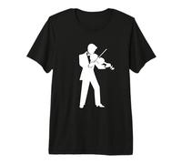 Hombre Violinista Dibujo Escuela de Música Camiseta Premium