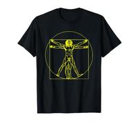 Hombre Vitruvio Leonardo Da Vinci Renacimiento Fitness Vintage Camiseta