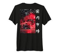 Hombre Volver Imprimir Vintage Distress JDM Legend Race Drift Tuning Car Camiseta Premium