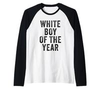 Hombre White Boy of The Year - Funny Handsome Cool Men's Humor Camiseta Manga Raglan