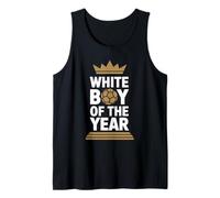 Hombre WHITE BOY OF THE YEAR Trofeo Corona Fútbol Orgullo Fan Camiseta sin Mangas