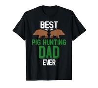 Hombre Wild Pig Hunter, el Mejor Padre Cazador de Cerdos de la Historia Camiseta gráfica económica