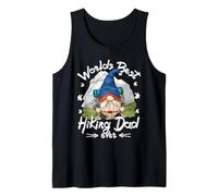 Hombre Worlds Best Hiking Dad Ever For Men with Hiker GNOME Grandpa Camiseta sin Mangas