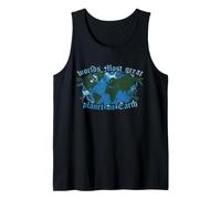 Hombre World'S Most Great Planet On Earth Funny Bootleg Map Camiseta sin Mangas