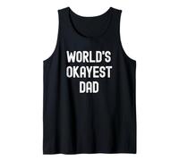 Hombre Worlds Okayest Dad Father's Day Saying For The Best Father Camiseta sin Mangas