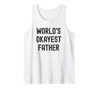 Hombre Worlds Okayest Father Father's Day Saying For The Best Dad Camiseta sin Mangas