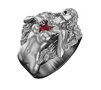 Hombre y mujer, él y su anillo, personalidad de moda, anillo de pareja, San Valentín, regalo de cumpleaños, ornamento
