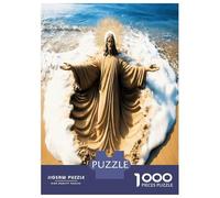 Hombre y Ola Marina 1000 Piezas Puzzle para Adultos Gracia Divina Puzzle Clásico, Cartón Reciclado - Hit De Las Familias, Actividad De Fiesta, Ocio En Casa 52x38cm/1000pcs