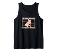 Hombre Yes I Talk To My Pigs Are Good Listeners Funny Pig Lover Camiseta sin Mangas