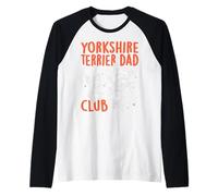 Hombre Yorkshire Terrier Dad Club Yorkie Dog Dad Hombre Camiseta Manga Raglan