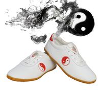 Hombre Zapatillas de Tai Chi Kung Fu,Zapatillas de Artes Marciales Antideslizante Zapatillas de Entrenamiento para Adultos Zapatos de Tradicionales Karate(Size:36EU,Color:Blanco)