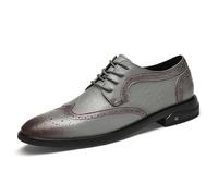 Hombre Zapatos Derby Dos Tonos - Detalle Brogue Con Cordones Vestido Formal Calzado for Boda Negocios Casual Negro Caqui Gris