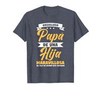 HombreCita Divertida De La Hija Encantadora para Un Padre Camiseta, Hombre, Azul Jaspeado, 6XL