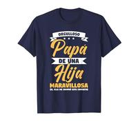 HombreCita Divertida De La Hija Encantadora para Un Padre Camiseta, Hombre, Azul Marino, L