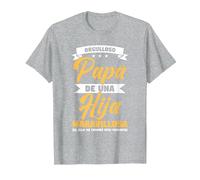 HombreCita Divertida De La Hija Encantadora para Un Padre Camiseta, Hombre, Gris Jaspeado, 6XL