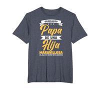 HombreCita Divertida De La Hija Encantadora para Un Padre Camiseta, Hombre Tallas Grandes, Azul Jaspeado, 5X Alto